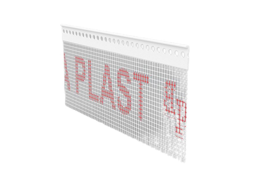 Zdjęcie: Listwa PVC zakończeniowa z siatką BP22 L250 3 mm biała BELLA PLAST