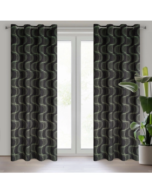 Zdjęcie: Zasłona gotowa Pola 140 x 250 cm zielony EUROFIRANY