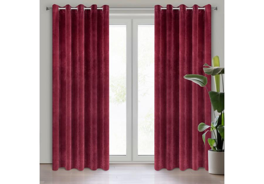 Zdjęcie: Zasłona gotowa Villa 140x250 cm bordowy EUROFIRANY