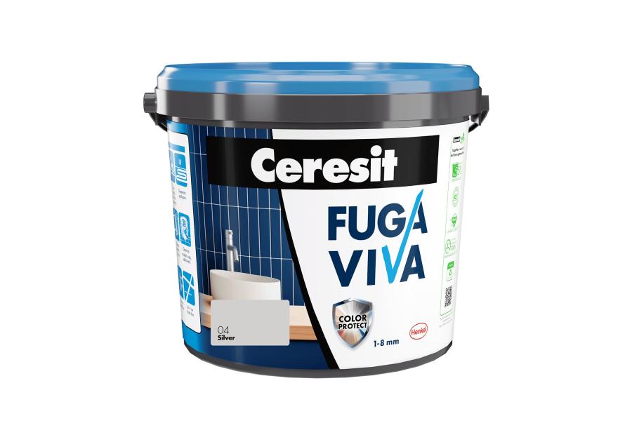 Zdjęcie: Fuga Viva elastyczna cementowa 1-8 mm silver 4 kg CERESIT