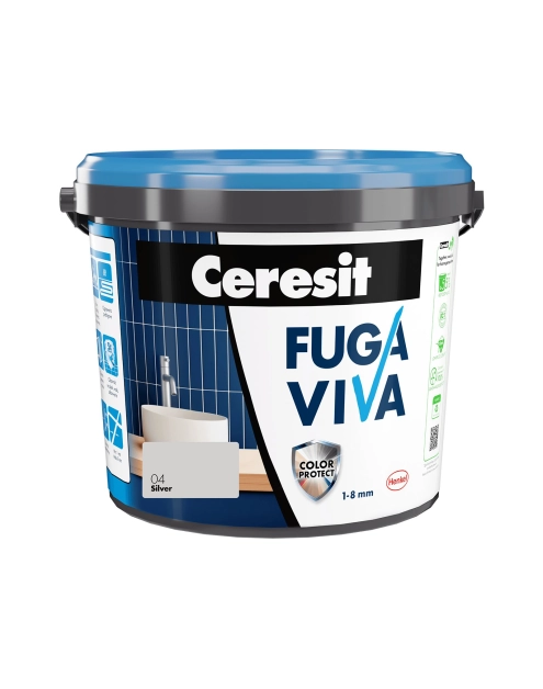 Zdjęcie: Fuga Viva elastyczna cementowa 1-8 mm silver 4 kg CERESIT
