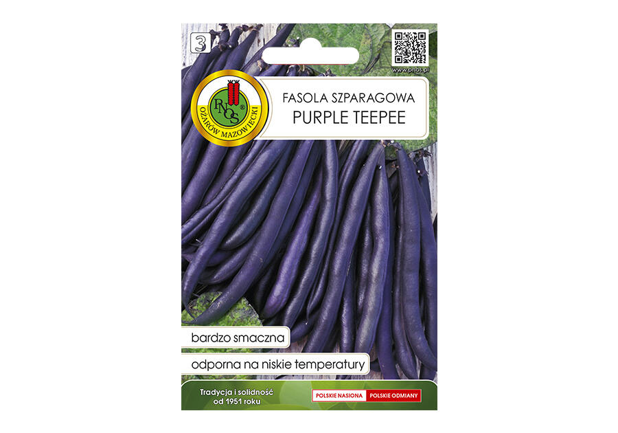 Zdjęcie: Fasola szparagowa fioletowa Karłowa Purple Teepee 20 g PNOS