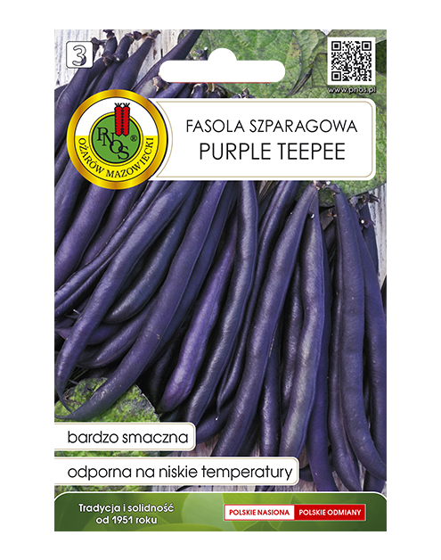 Zdjęcie: Fasola szparagowa fioletowa Karłowa Purple Teepee 20 g PNOS