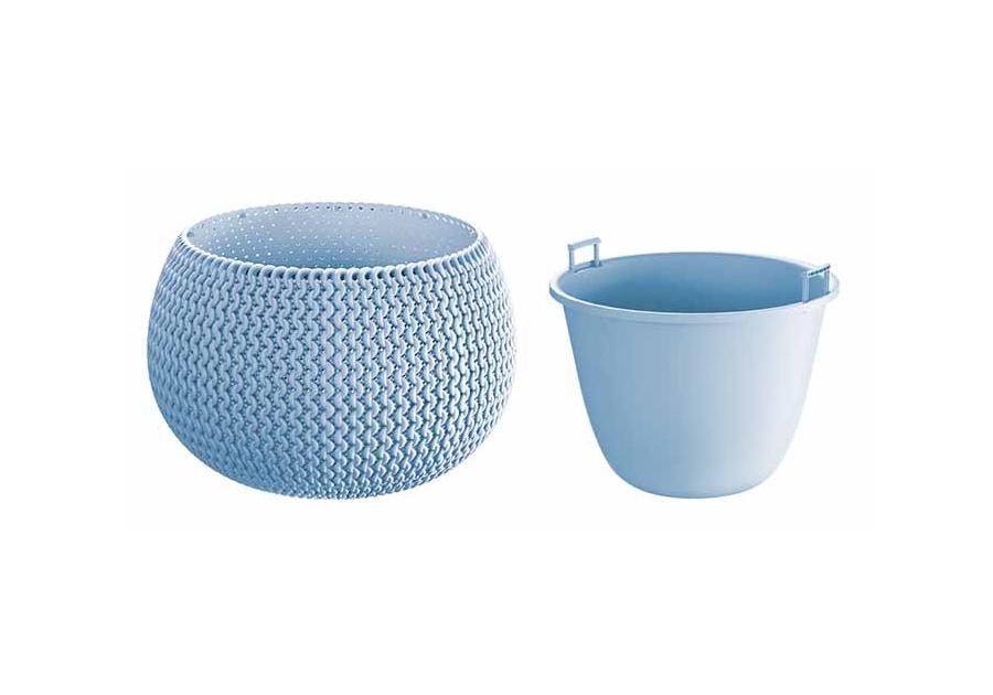 Zdjęcie: Doniczka Splofy Bowl lodowy szary 29 cm PROSPERPLAST