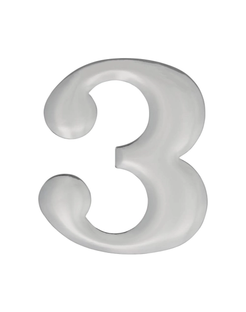 Zdjęcie: Cyfra 3 aluminiowa, chrom 37 mm METRO