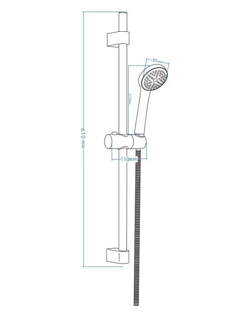 Zdjęcie: Zestaw natryskowy 1-funkcyjny Neo Loco Chrom DEANTE