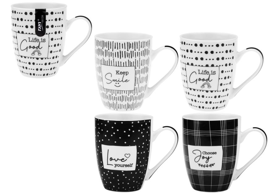 Zdjęcie: Kubek Napisy 340 ml z porcelany New Bone 81499 RAVI