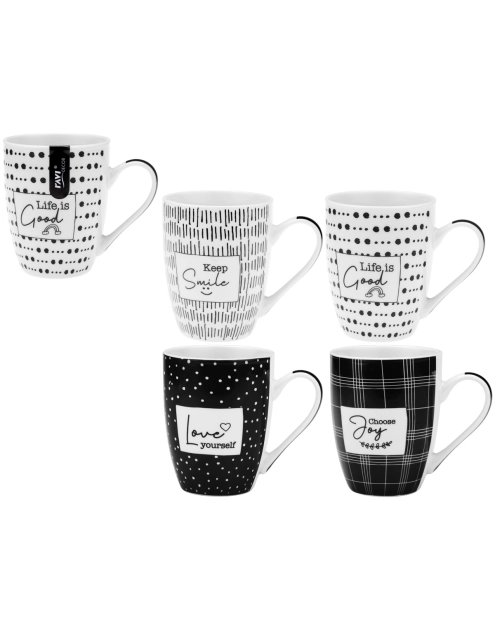 Zdjęcie: Kubek Napisy 340 ml z porcelany New Bone 81499 RAVI