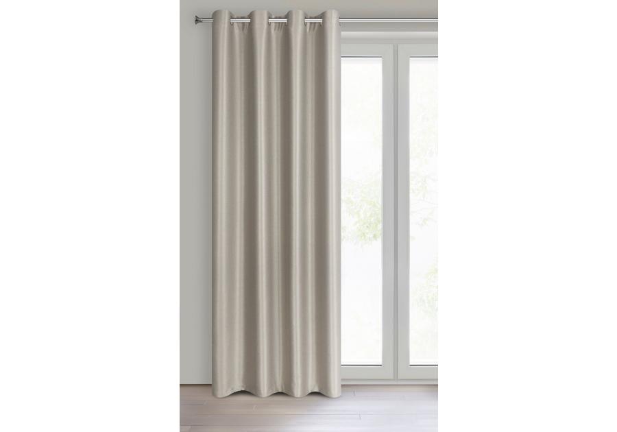 Zdjęcie: Zasłona gotowa Selina 140x250 cm ciemnobeżowy EUROFIRANY