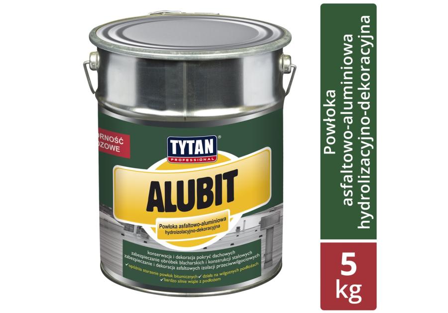 Zdjęcie: Powłoka asfaltowo-aluminiowa hydroizolacyjno-dekoracyjna Alubit 5 kg TYTAN PROFESSIONAL