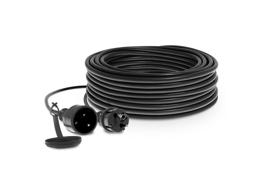 Zdjęcie: Przedłużacz warsztatowy gumowy, jednogniazdowy PJ-PRO/Z/15M/3X1/H05RR-F czarny KEL