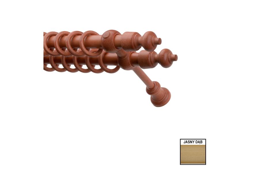 Zdjęcie: Karnisz podwójny Hermes  300 cm jasny dąb KARWEL