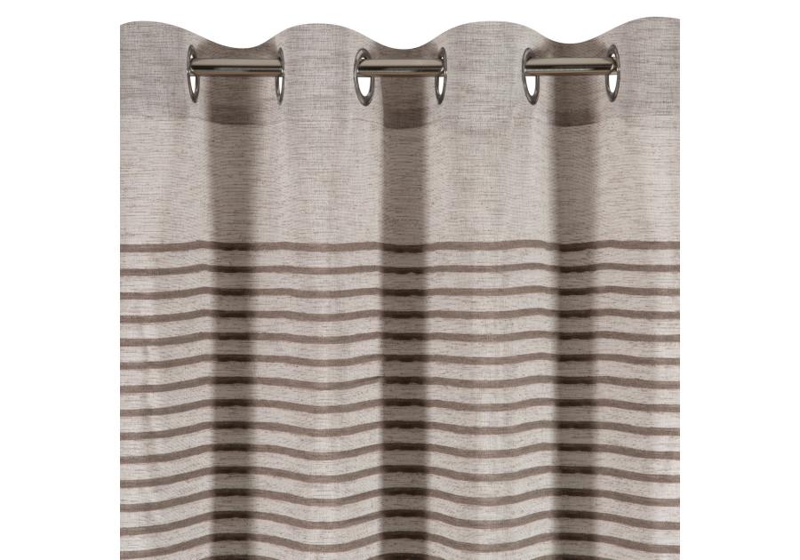 Zdjęcie: Zasłona Venezia 140x250 cm beżowa na przelotkach EUROFIRANY