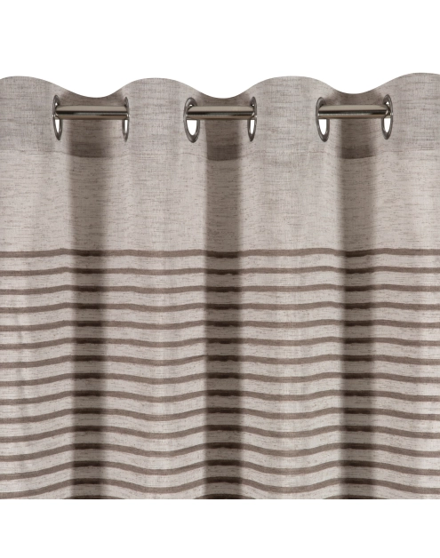 Zdjęcie: Zasłona Venezia 140x250 cm beżowa na przelotkach EUROFIRANY