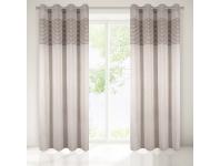 Zdjęcie: Zasłona Venezia 140x250 cm beżowa na przelotkach EUROFIRANY