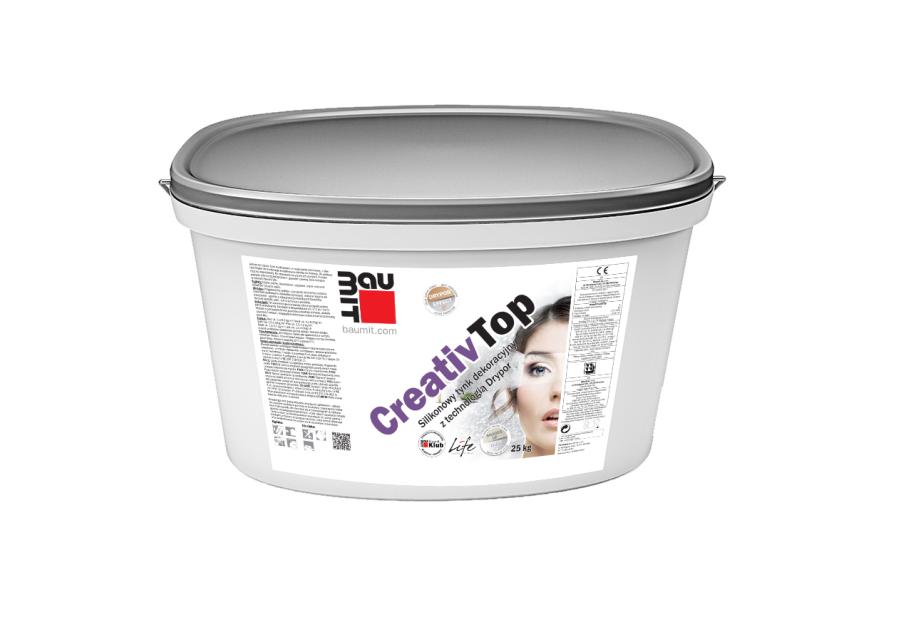 Zdjęcie: Tynk dekoracyjny CreativTop Trend - kolor biały Life 0019 - 25 kg BAUMIT