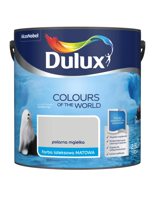 Zdjęcie: Farba do wnętrz Kolory Świata 2,5 L polarna mgiełka DULUX