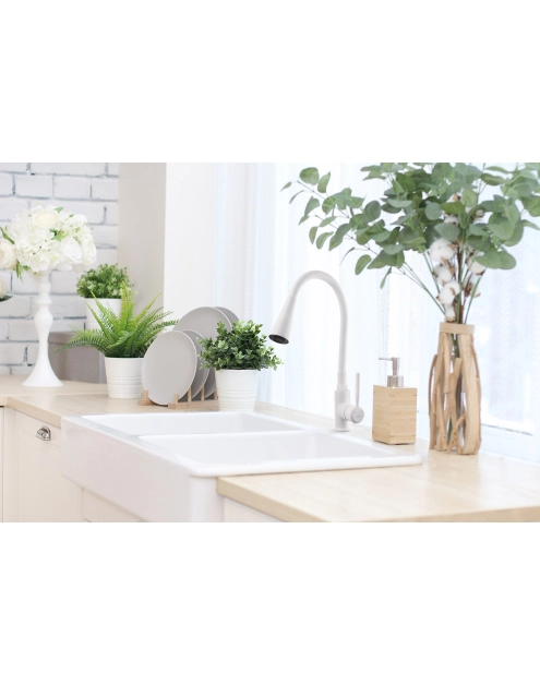 Zdjęcie: Bateria zlewozmywakowa Pogo Plus biała INVENA