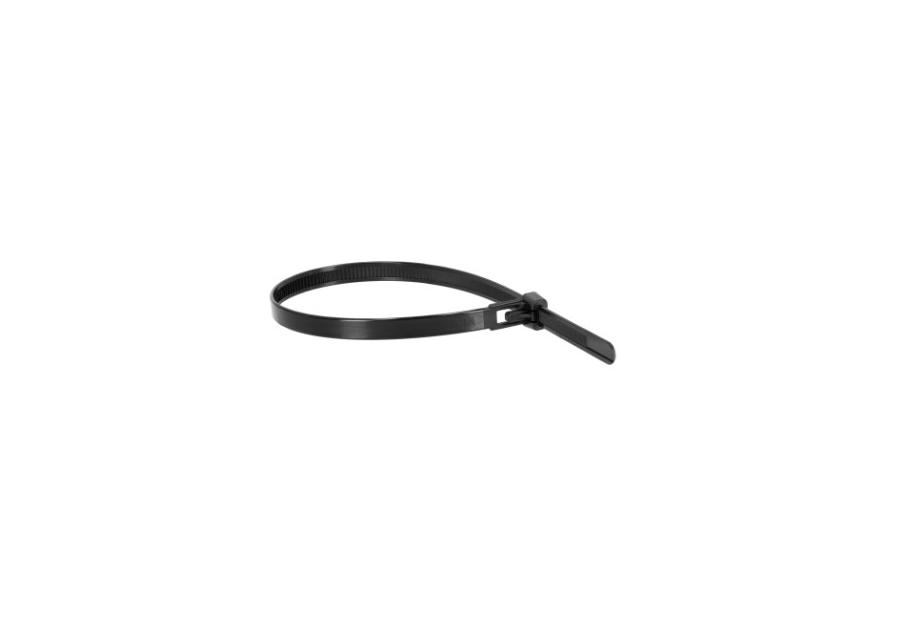 Zdjęcie: Opaski nylonowe demontowalne czarne 7,6 x 200 mm STALCO PERFECT