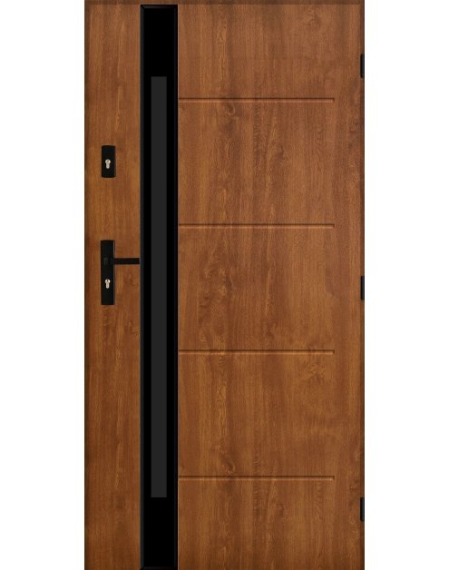 Zdjęcie: Drzwi zewnętrzne andromeda złoty dąb 90p komplet PANTOR