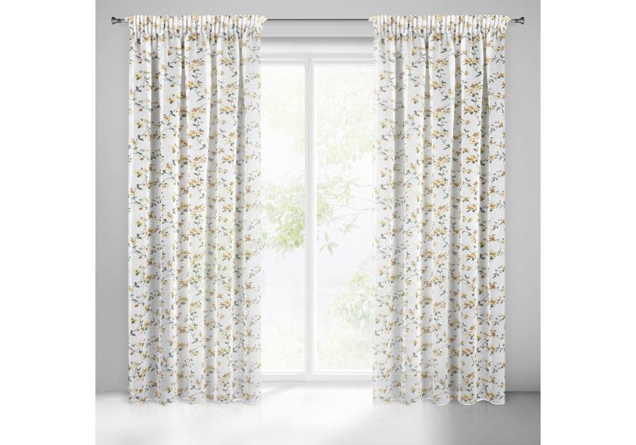 Zdjęcie: Zasłona gotowa Dina na taśmie 140x270 cm biały EUROFIRANY