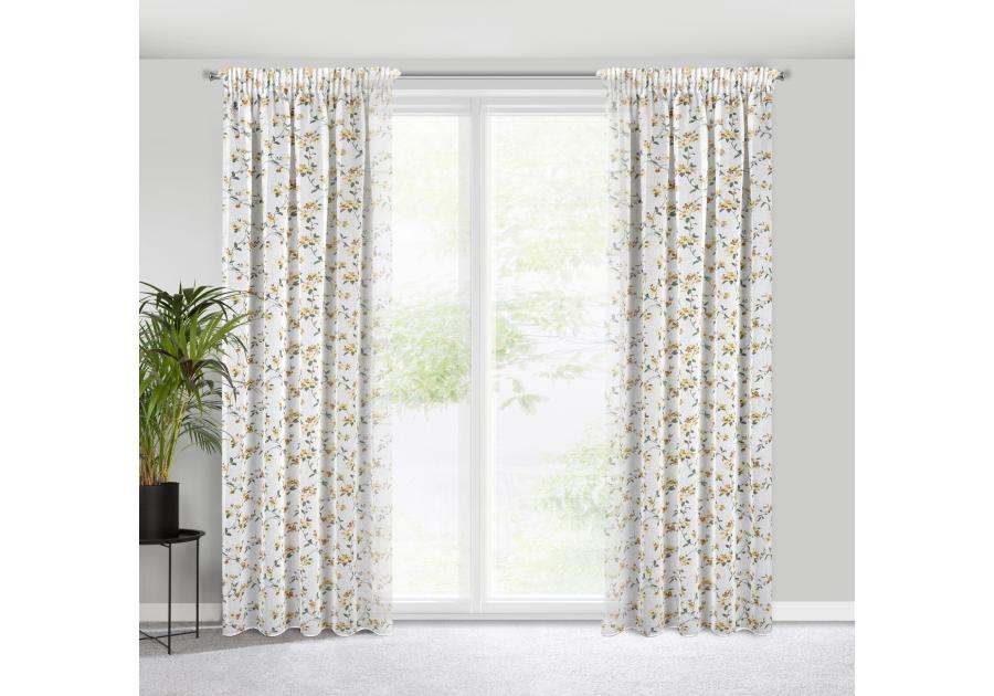 Zdjęcie: Zasłona gotowa Dina na taśmie 140x270 cm biały EUROFIRANY