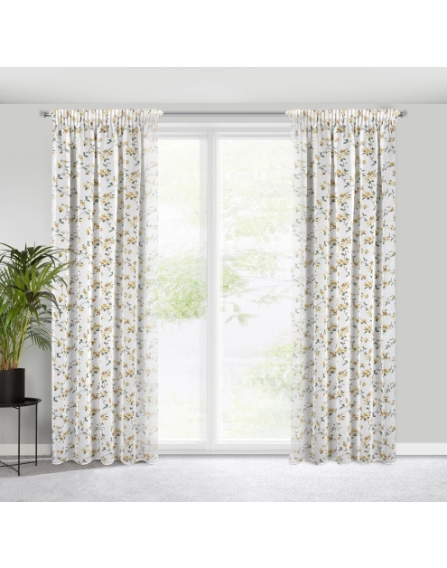 Zdjęcie: Zasłona gotowa Dina na taśmie 140x270 cm biały EUROFIRANY