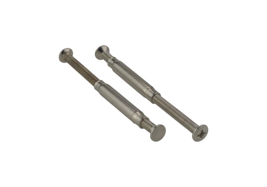 Zdjęcie: Śruby i tulejka do klamki AMB długi szyld 35-55 mm nikiel 2 sztuki METRO