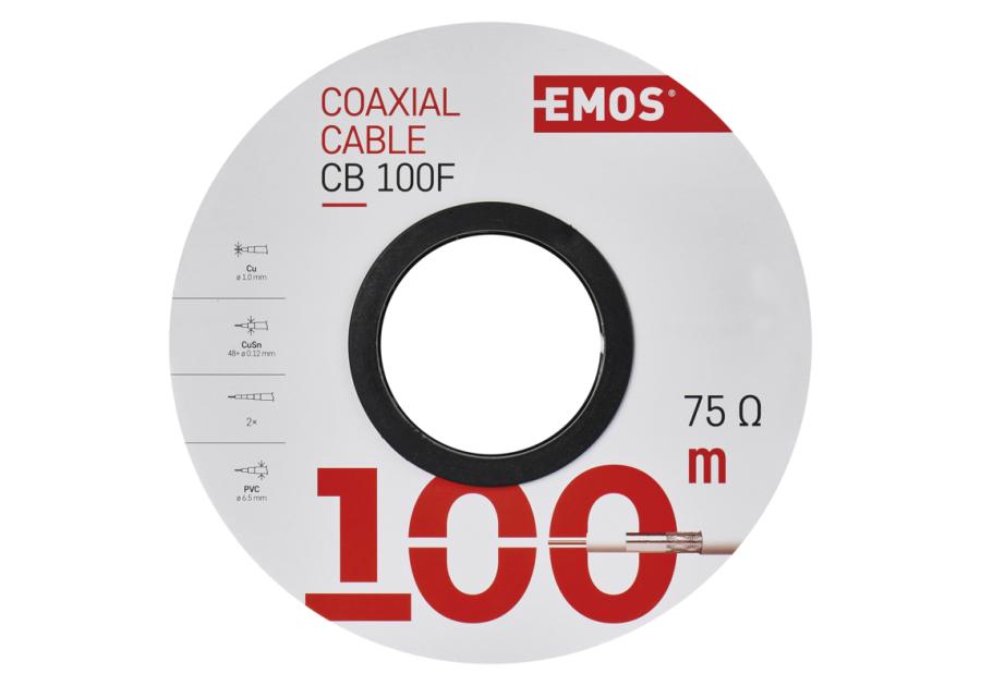 Zdjęcie: Kabel koncentryczny CB100F, 100 m EMOS