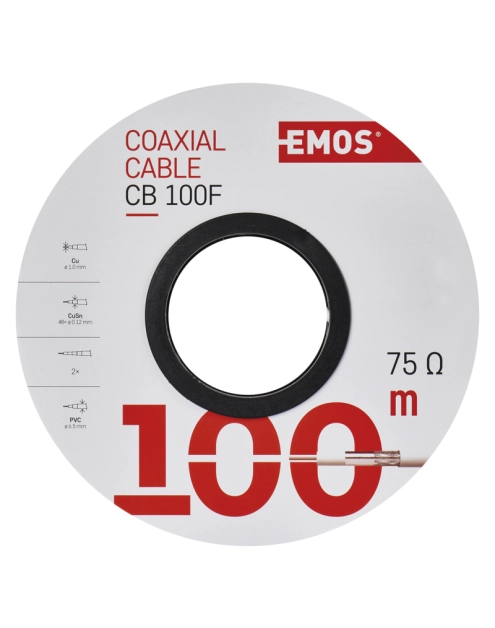 Zdjęcie: Kabel koncentryczny CB100F, 100 m EMOS