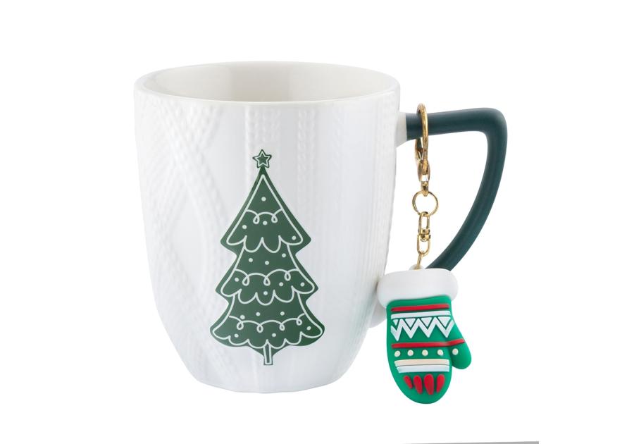 Zdjęcie: Kubek baryłka choinka 440 ml Winter wool z brelokiem ALTOM DESIGN