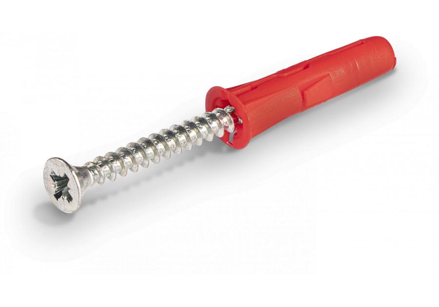 Zdjęcie: Zestaw kołków uniwersalnych UNO 5x24 mm 6x28 mm 8x32 mm z wkrętami i hakami 144 elementy RAWLPLUG