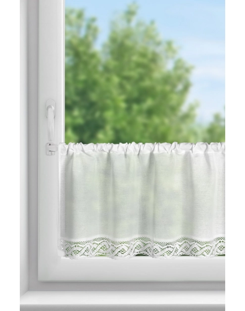 Zdjęcie: Firana gotowa Vince na taśmie 300 x 40 cm biały EUROFIRANY