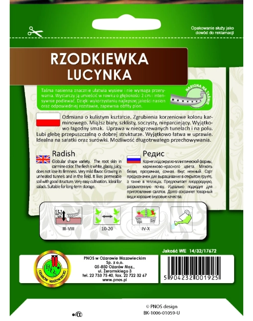 Zdjęcie: Rzodkiewka Lucynka 6 m PNOS