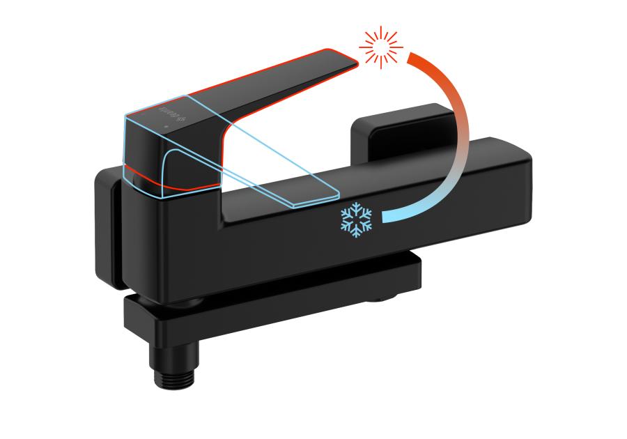 Zdjęcie: Bateria wannowa ścienna ze składaną wylewką DEANTE