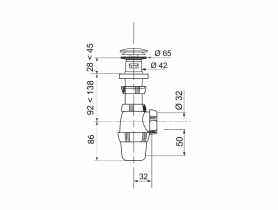 Syfon umywalkowy butelkowy Quick-clac WIRQUIN