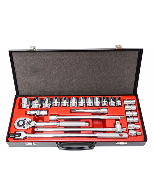 Zdjęcie: Zestaw kluczy nasadowych 24 -elementowy walizka VERKE PREMIUM