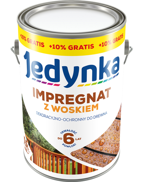 Zdjęcie: Impregnat do drewna z woskiem 5,5 L tek JEDYNKA