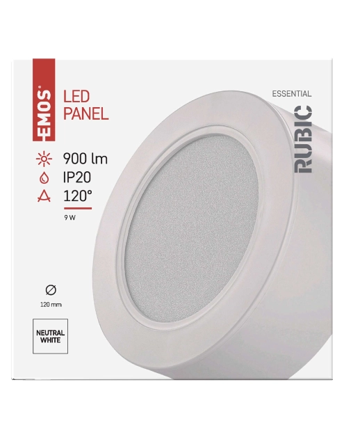 Zdjęcie: Panel LED natynkowy Rubic 2w1, okrągły, biały, 9W, naturalna biel EMOS