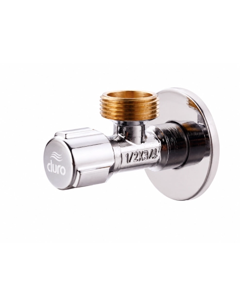 Zdjęcie: Zawór kątowy grzybkowy Zuno 1/2"x3/4" DURO