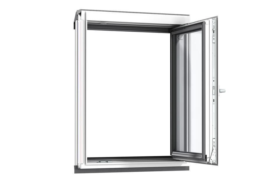 Zdjęcie: Okno kolankowe VFB PK38 2068 drewniane, 3-szybowe, malowane na biało VELUX