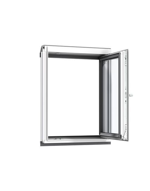 Zdjęcie: Okno kolankowe VFB PK38 2068 drewniane, 3-szybowe, malowane na biało VELUX