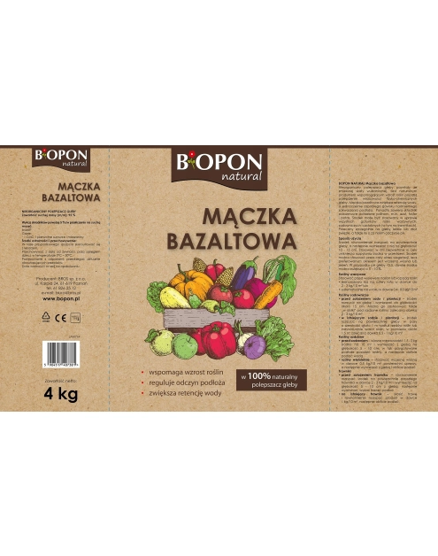 Zdjęcie: Mączka bazaltowa Bopon 4 kg BIOPON