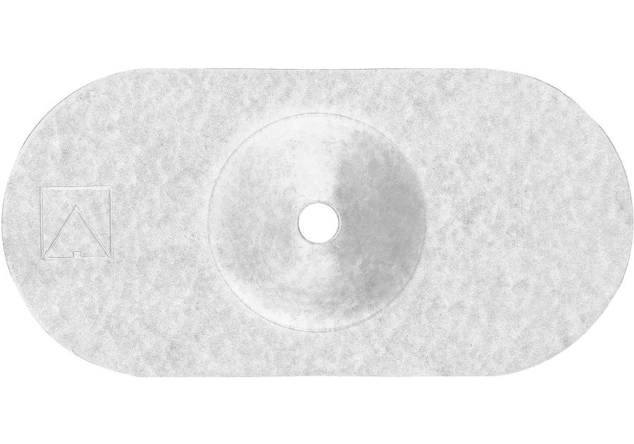 Zdjęcie: Podkładka stalowa owalna R-POW 80x40 mm powłoka aluminiowo-cynkowa 100 szt. RAWLPLUG