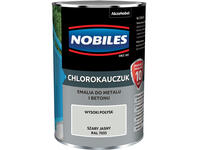 Zdjęcie: Emalia do metalu i betonu Chlorokauczuk szary jasny wysoki połysk 0,9 L NOBILES