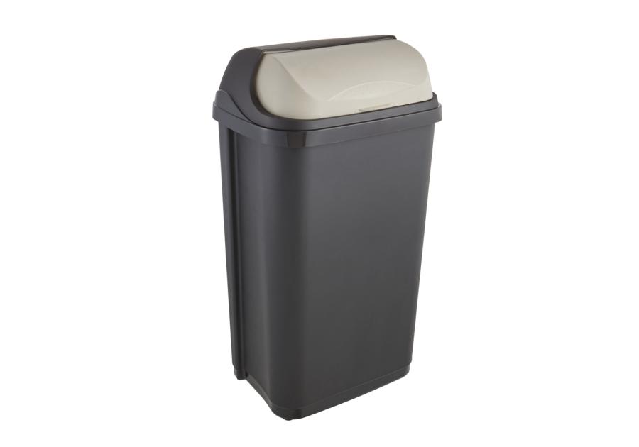 Zdjęcie: Kosz na śmieci z odchylaną pokrywą Rasmus 50 L grafit KEEEPER