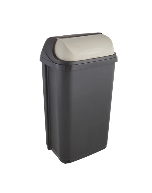 Zdjęcie: Kosz na śmieci z odchylaną pokrywą Rasmus 50 L grafit KEEEPER