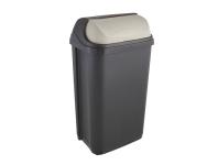 Zdjęcie: Kosz na śmieci z odchylaną pokrywą Rasmus 50 L grafit KEEEPER