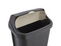 Zdjęcie: Kosz na śmieci z odchylaną pokrywą Rasmus 50 L grafit KEEEPER