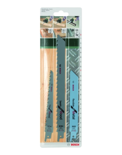 Zdjęcie: Zestaw brzeszczotów S S922EF, S644D, S1111K BOSCH